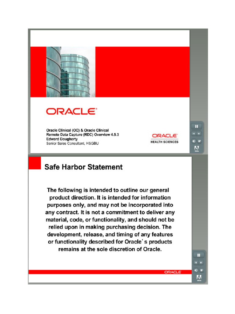 Oracle Clinical and RDC | PDF
