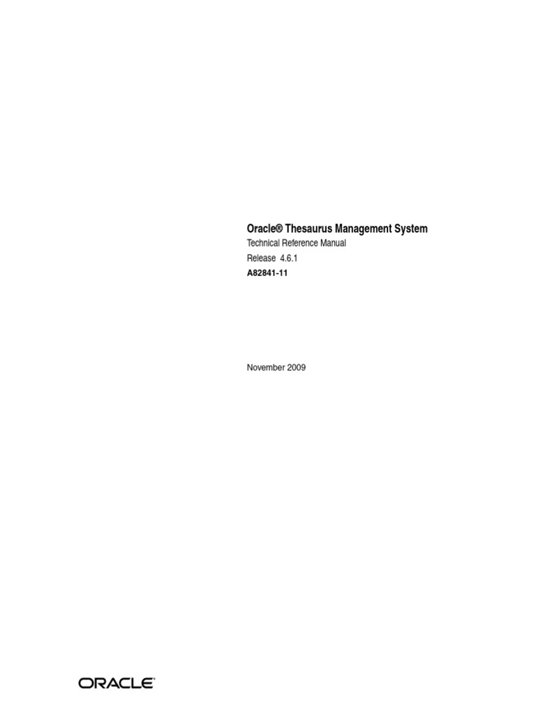 Tms 461 TRM | PDF | Oracle Corporation | Software