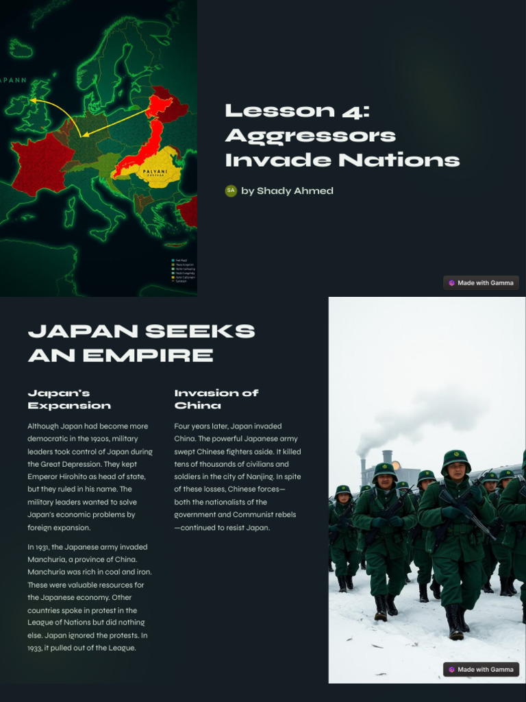 Aggressors and Global Expansion Pre-WWII | PDF | Nazi Germany | Adolf ...