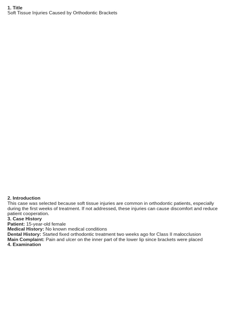 Soft Tissue Injuries from Brackets | PDF