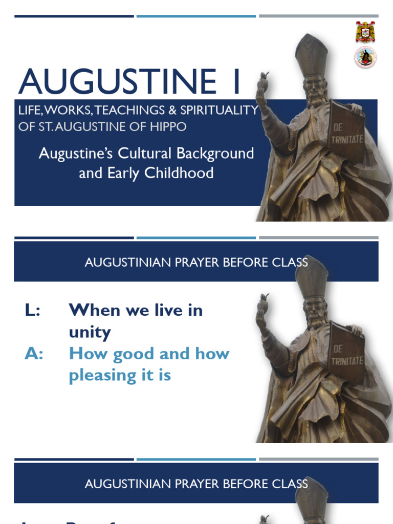 Augustinian Prayer and Unity in Class | PDF | Augustine Of Hippo ...
