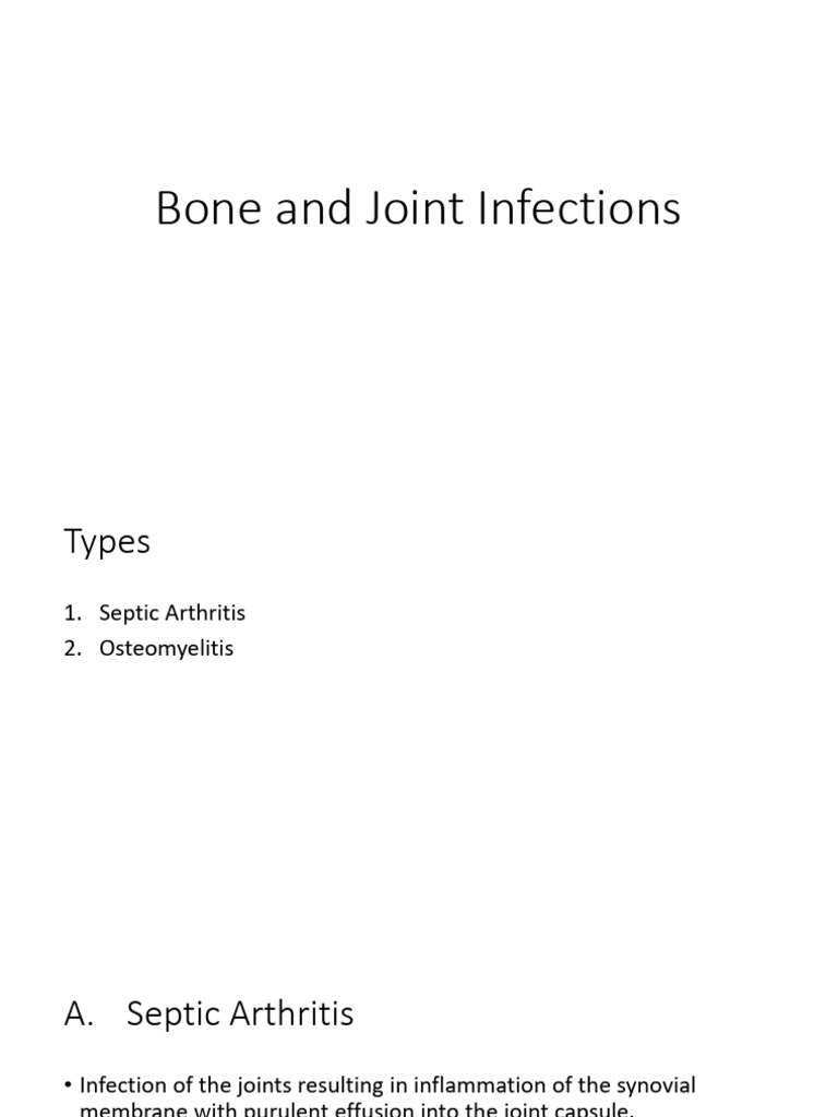 15.bone and Joint Infections UnzA | PDF | Staphylococcus Aureus | Arthritis