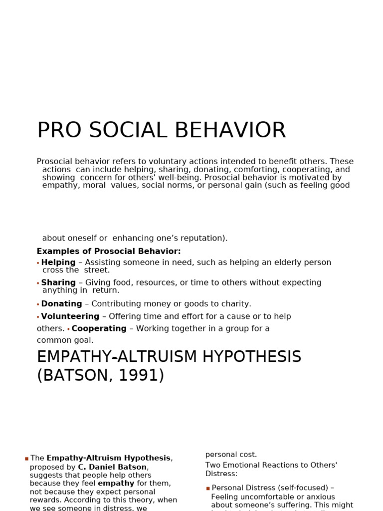 Empathy-Altruism in Prosocial Behavior | PDF | Empathy | Altruism