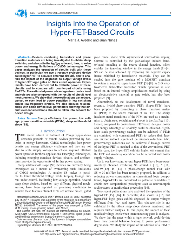Hyper-FET Circuits: Operation Insights | PDF | Power Inverter | Field ...
