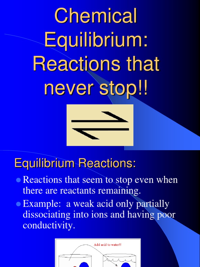 Understanding Chemical Equilibrium Dynamics | PDF