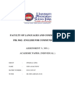 Assignment 3 (FIK3042-English For Communication 2)