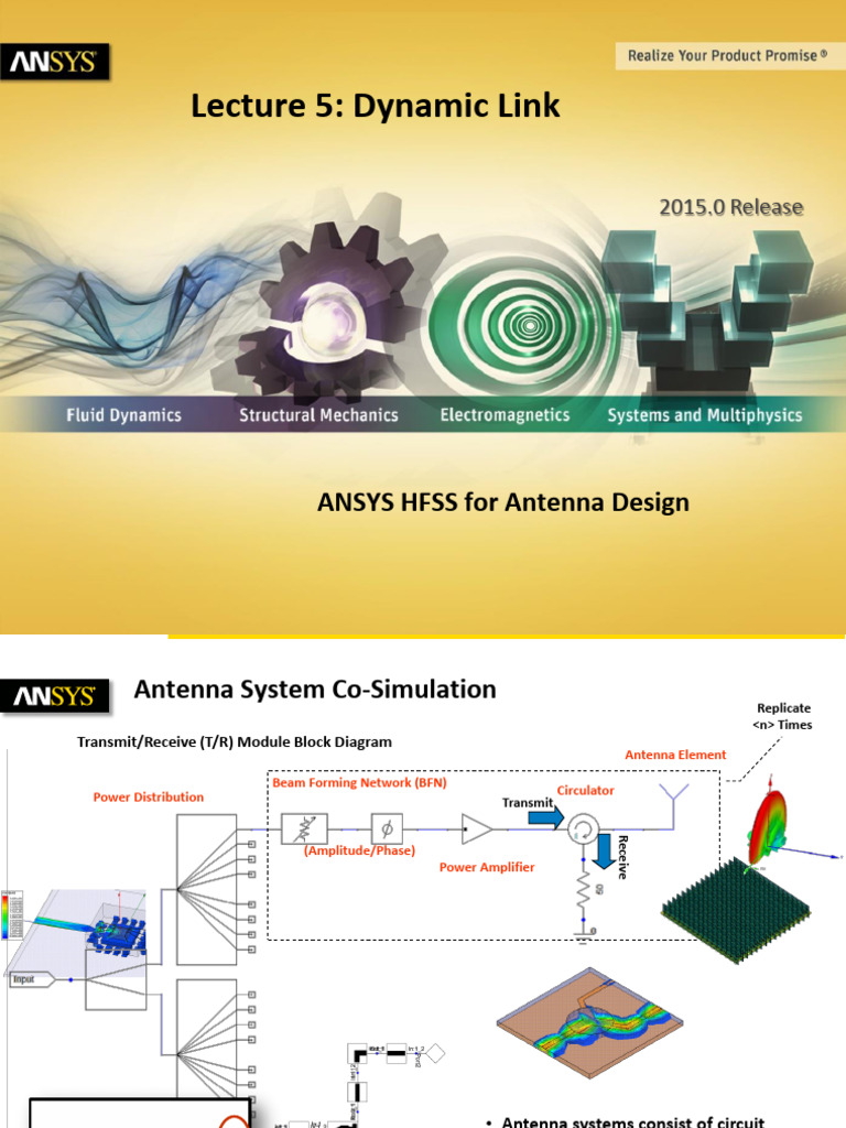 ANSYS HFSS 2015: Dynamic Link Overview | PDF | Electrical Network ...