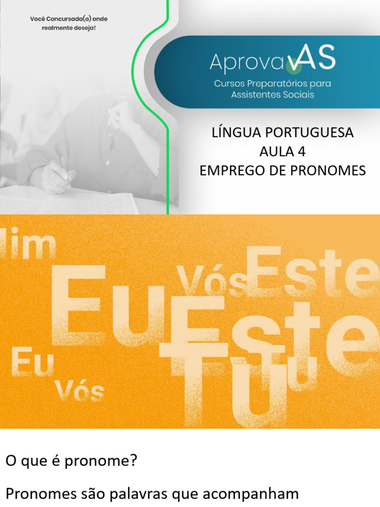 Emprego de Pronomes na Língua Portuguesa | PDF | Pronome | Sintaxe