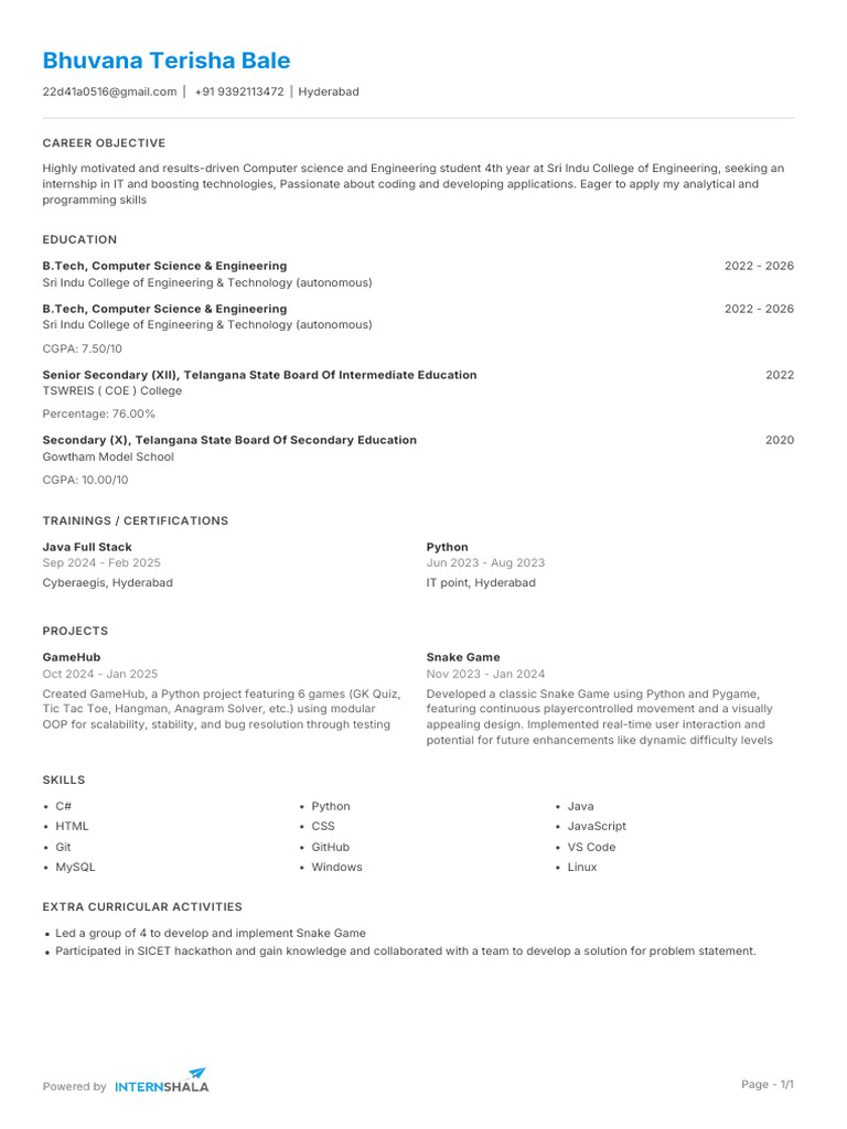 Computer Science Student Resume | PDF | Software Development | Computer ...