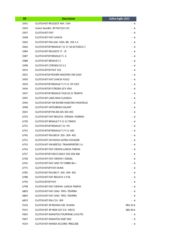 ティーエス Listino Valeo 07 23 1 | PDF | Volkswagen | Headlamp