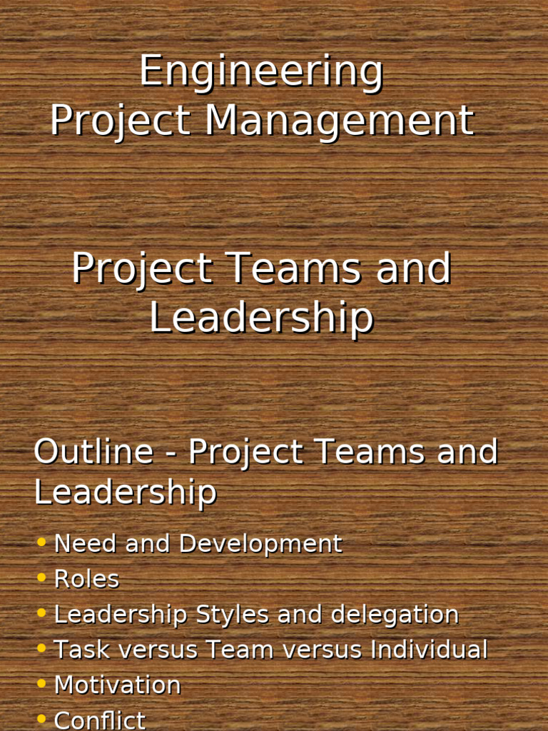 Project Teams and Leadership Dynamics | PDF | Motivation | Motivational