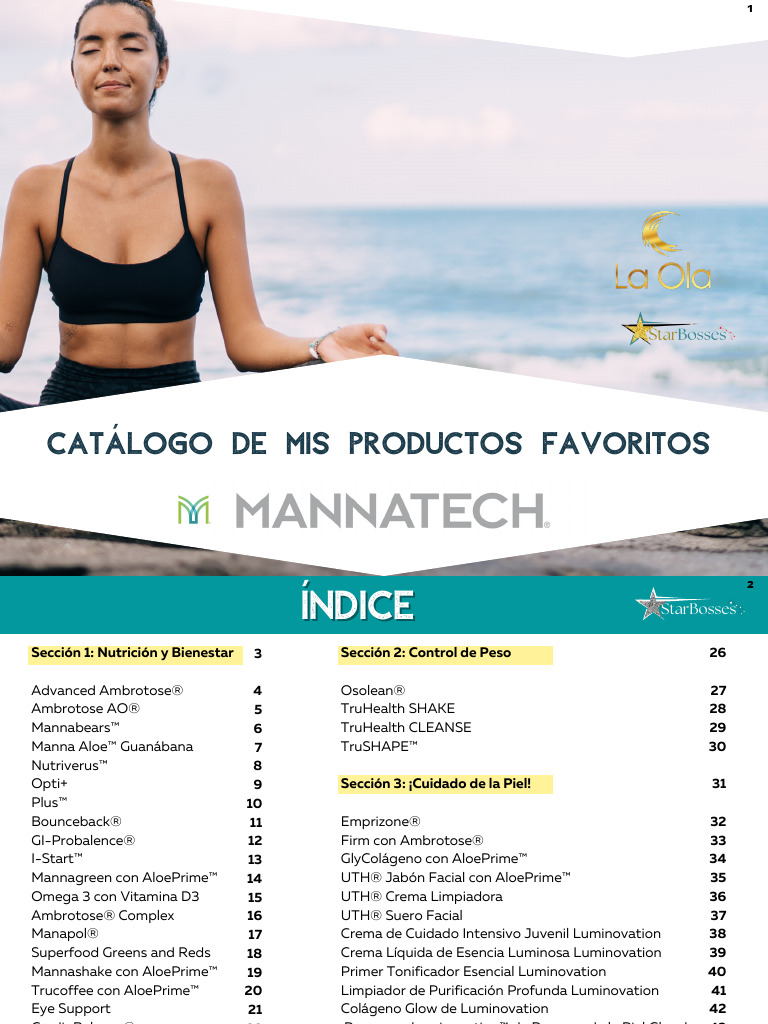 Catálogo de Productos Mannatech | PDF | Nutrientes | Digestión