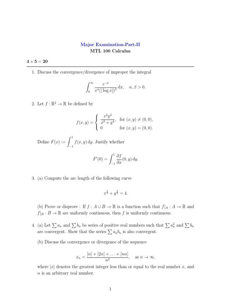 Major Part II | PDF