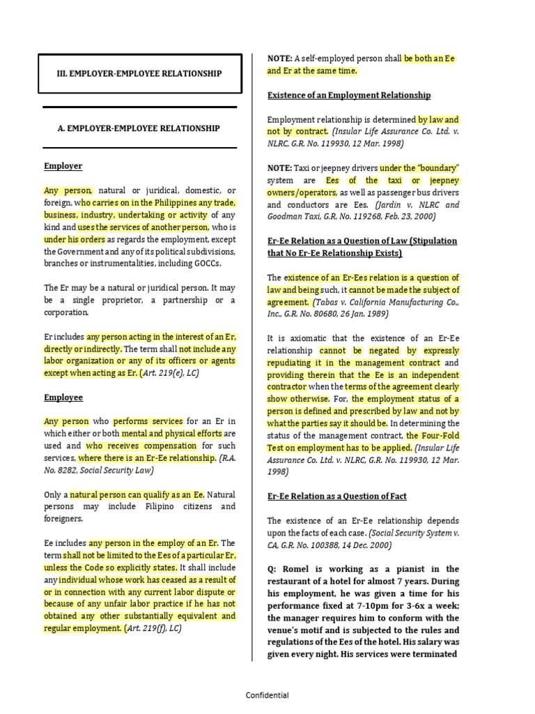 Understanding Employer-Employee Relations | PDF | Employment | Salary
