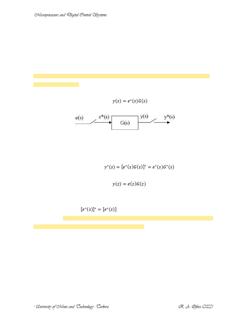 Chapter 6 - Pulse Transfer Function and Manipulation of Block Diagrams ...