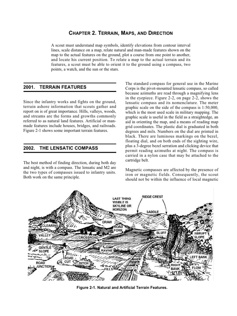 Terrain Navigation and Compass Use Guide | PDF | Compass