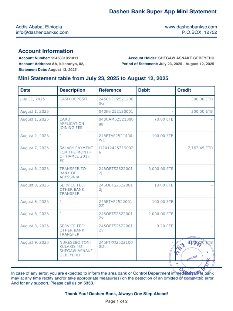 Ministatement 177029345091567045245881851011 23072025 12082025 ...