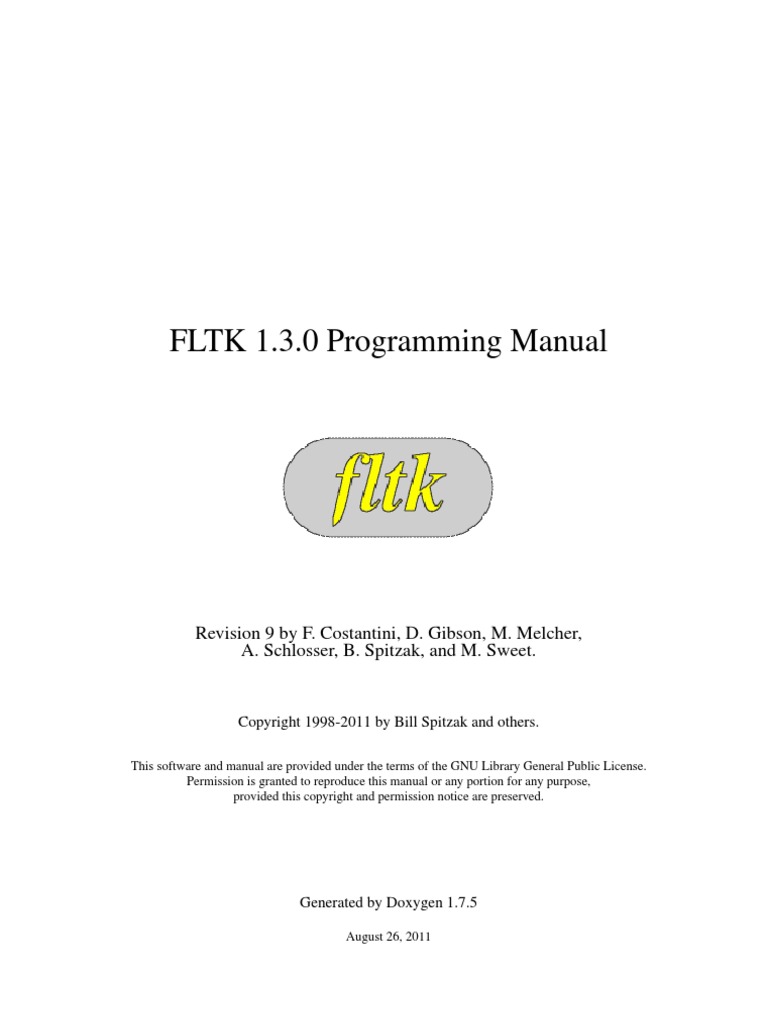 FLTK | PDF | Mac Os | Graphical User Interfaces