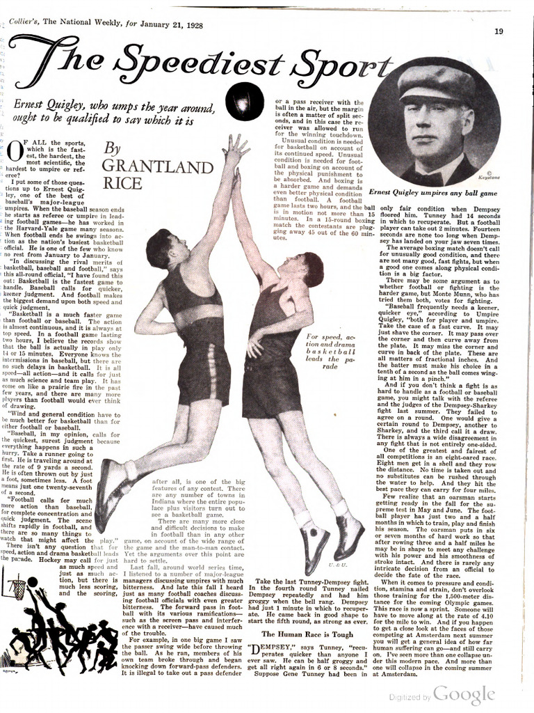 Grantland Rice On Ernest Quigley | PDF