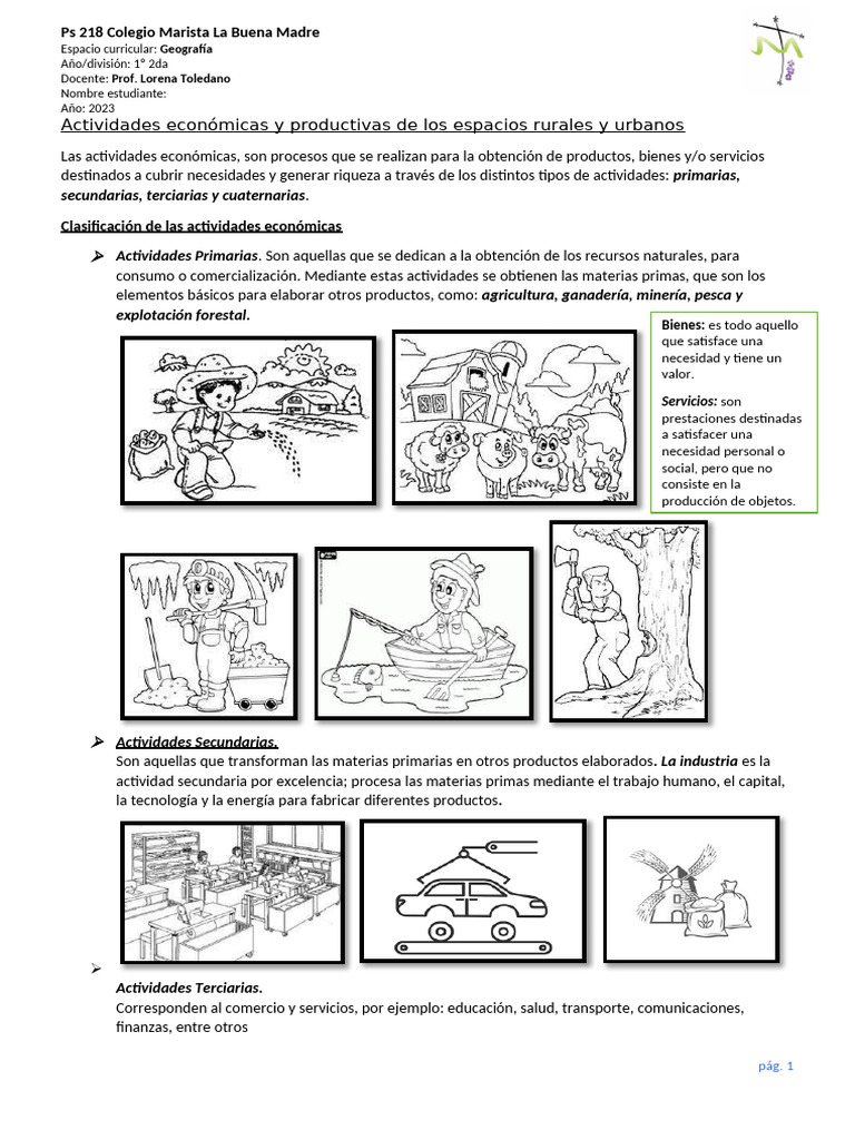 Actividades Económicas en Espacios Rurales | PDF | Agricultura ...