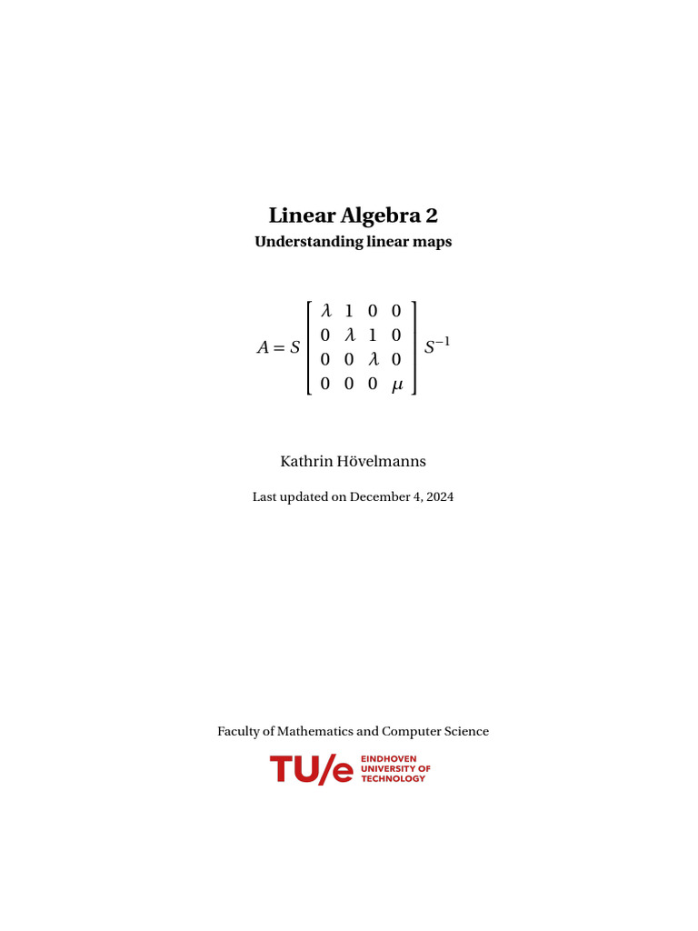 Advanced Linear Maps in Algebra | PDF | Linear Map | Eigenvalues And ...