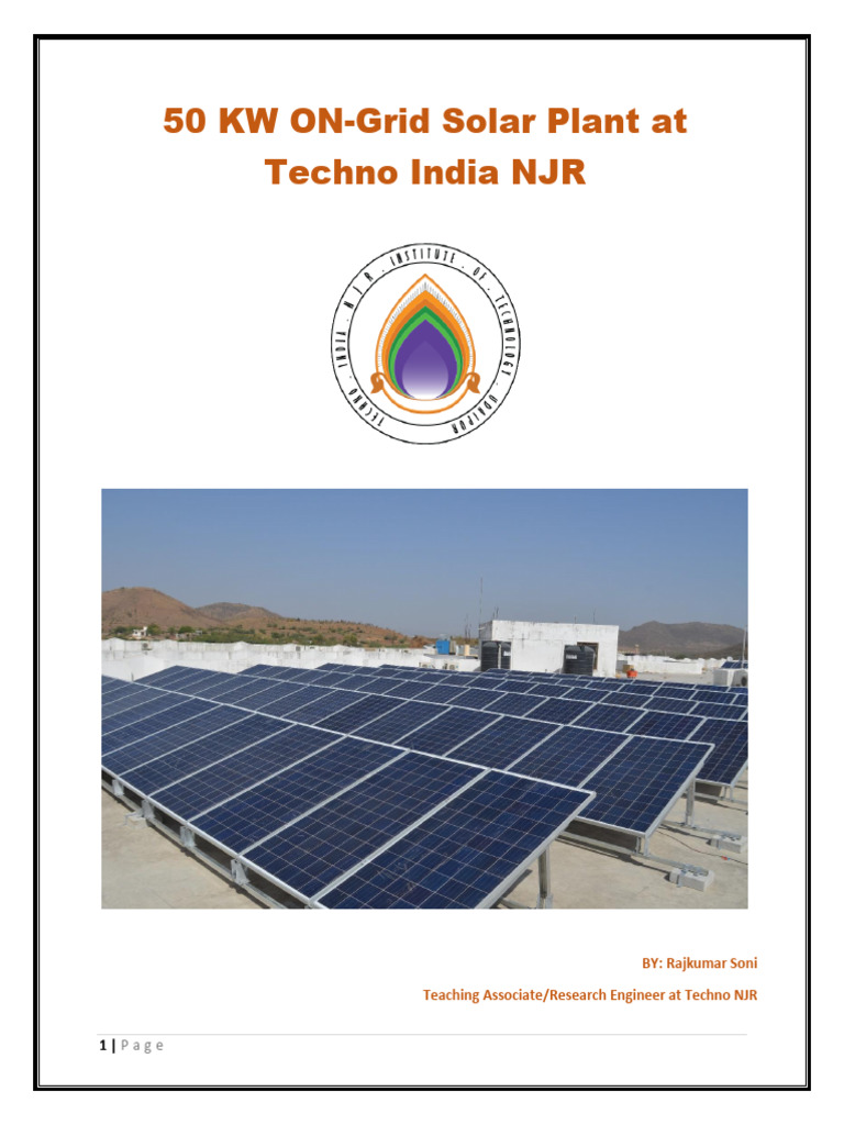 50 KW Solar Plant Design Overview | PDF | Photovoltaics | Photovoltaic ...