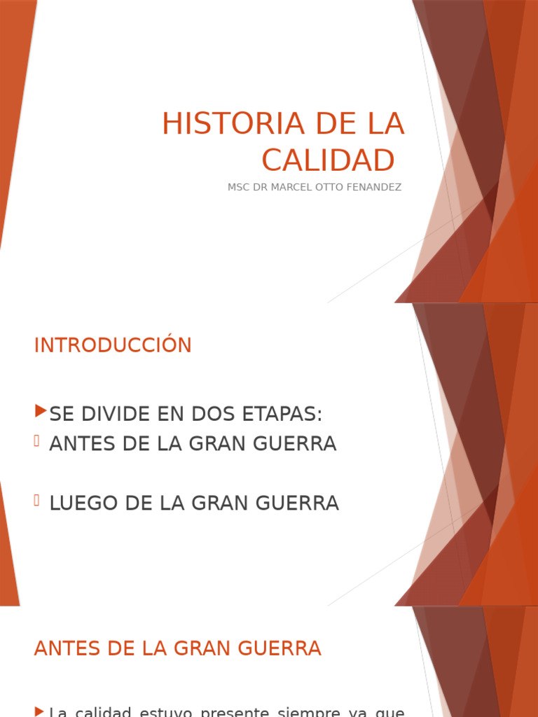 Evolución de la Calidad a lo Largo de la Historia | PDF | Calidad ...