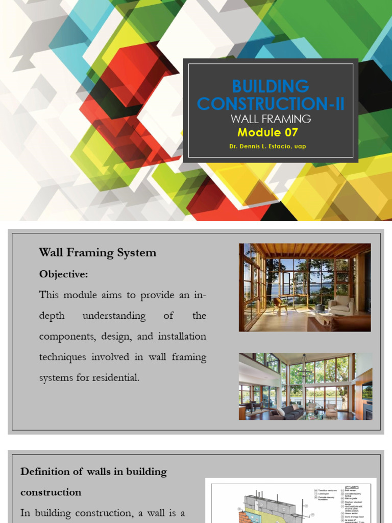 Wall Framing in Residential Construction | PDF | Framing (Construction ...