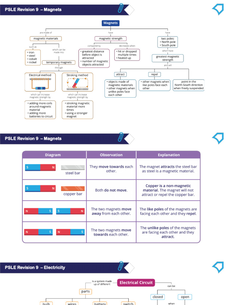PSLE Revision: Magnets & Electricity | PDF