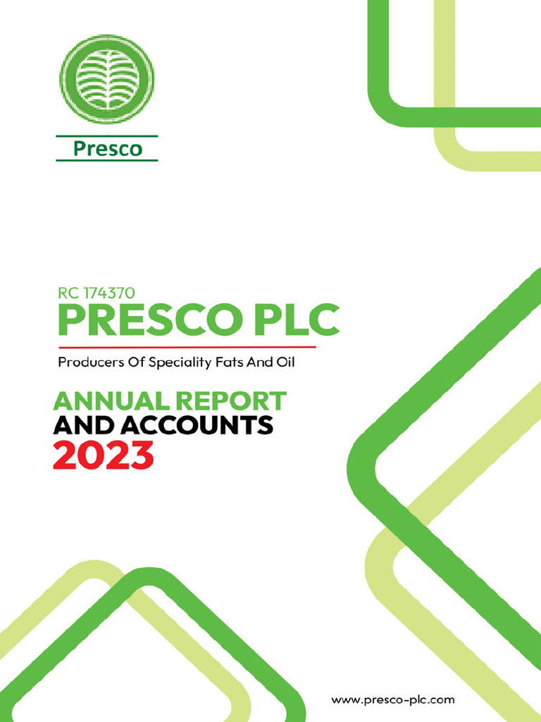 PRESCO Annual Report and Account 2023 | PDF | Palm Oil | Dividend