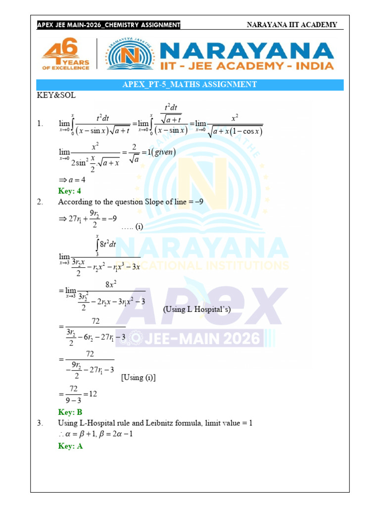 JEE Main 2026 Chemistry Assignment | PDF | Chess | Chess Theory