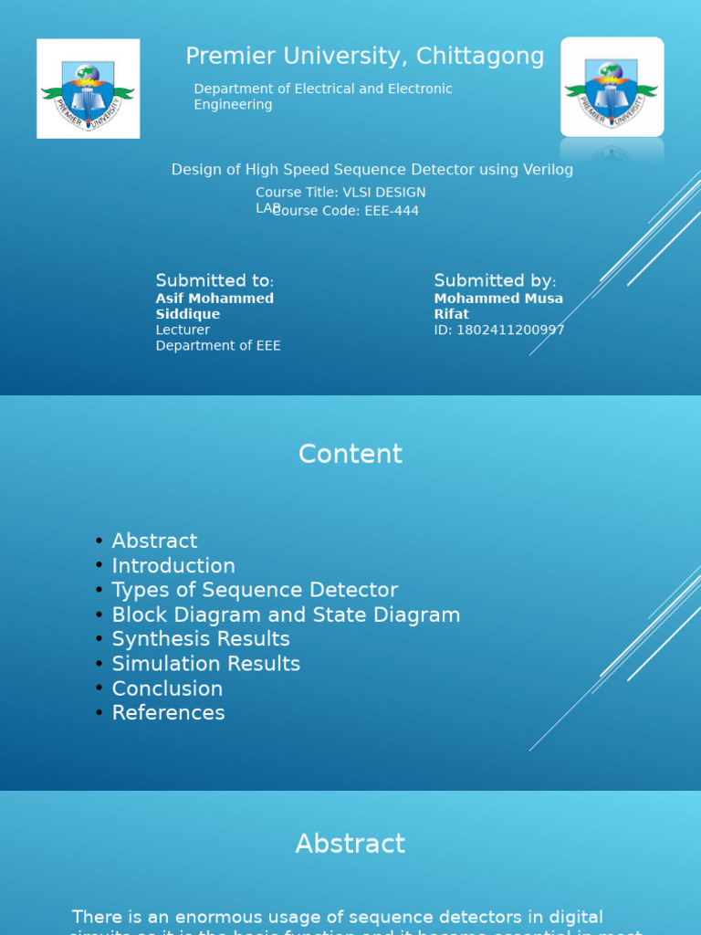 High-Speed Sequence Detector in Verilog | PDF | Hardware Description ...