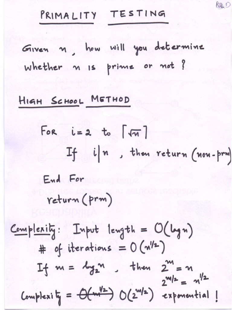 Prime Testing | PDF