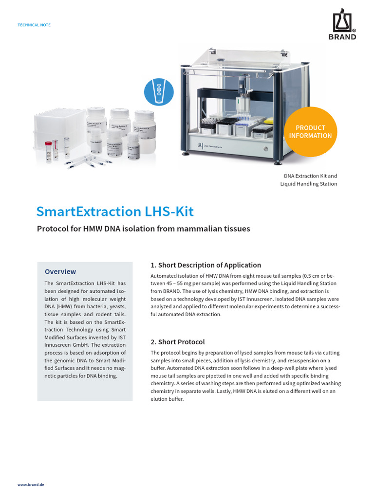 SmartExtraction LHS-Kit Protocol Guide | PDF | Polymerase Chain ...