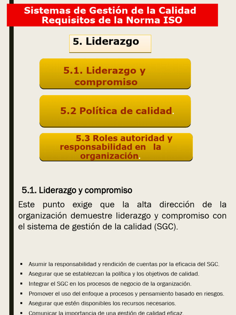 Liderazgo y 6. Planificación | PDF | Calidad (comercial) | Sistema de ...