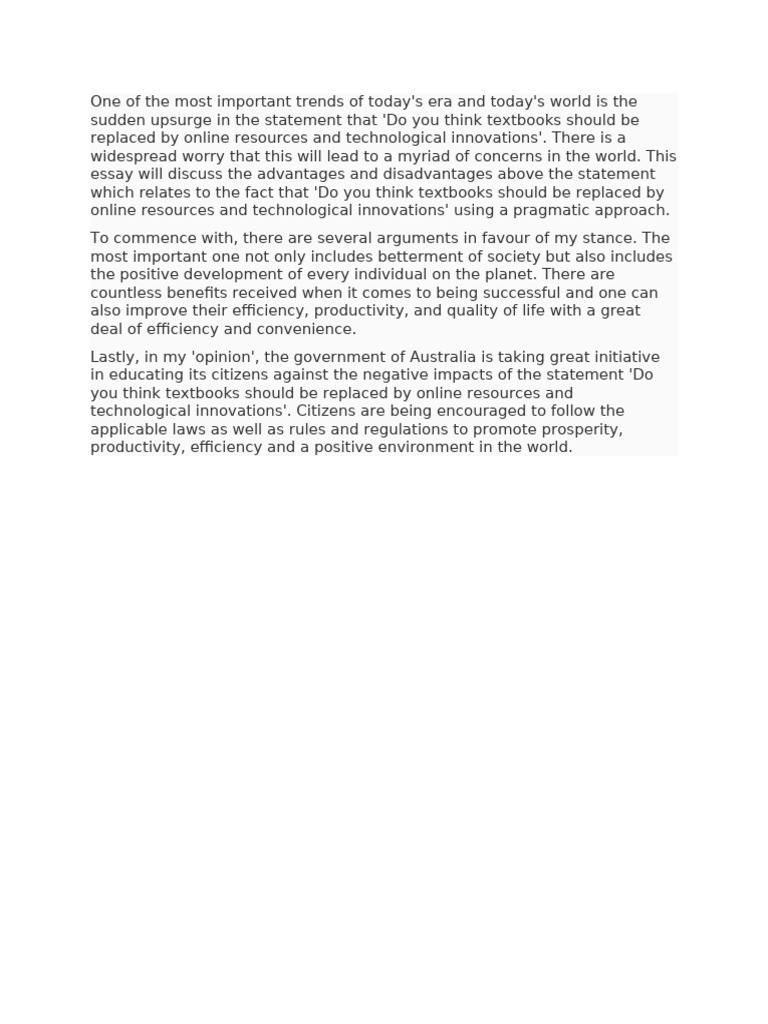 Textbooks vs. Online Resources Debate | PDF