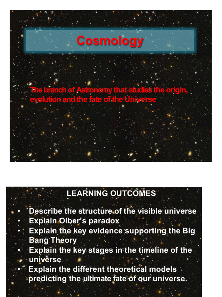 Understanding Cosmology and the Universe | PDF | Big Bang | Universe