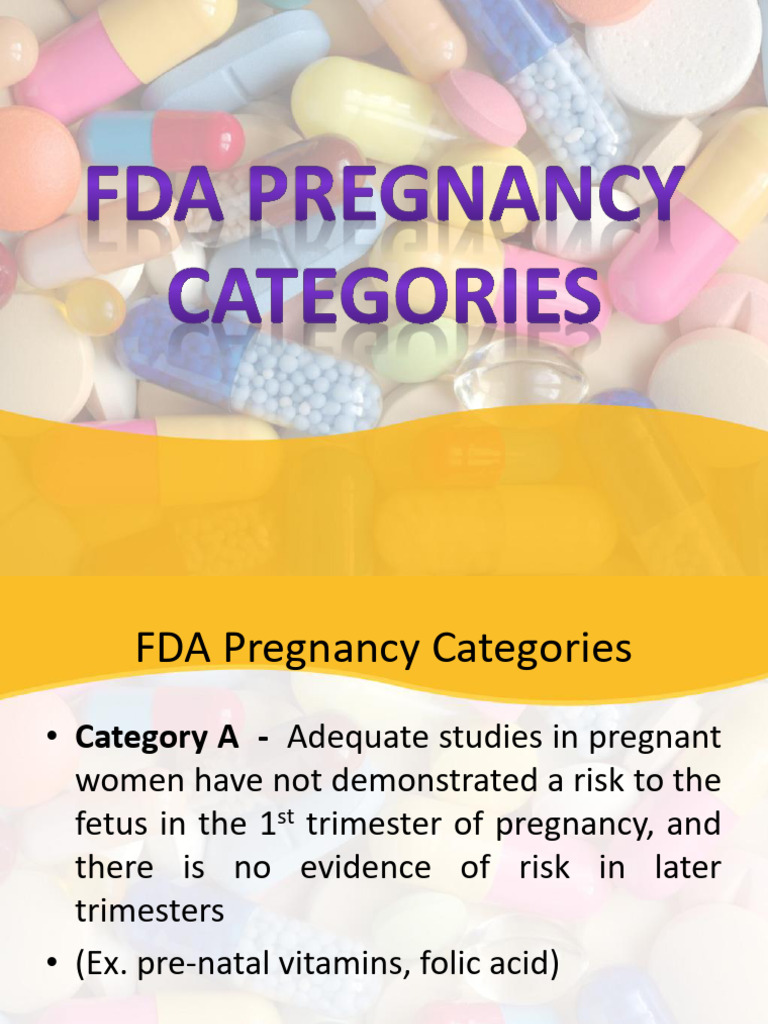FDA Pregnancy Drug Categories Explained | PDF
