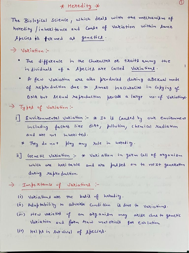 Heredity Class X PDF | PDF