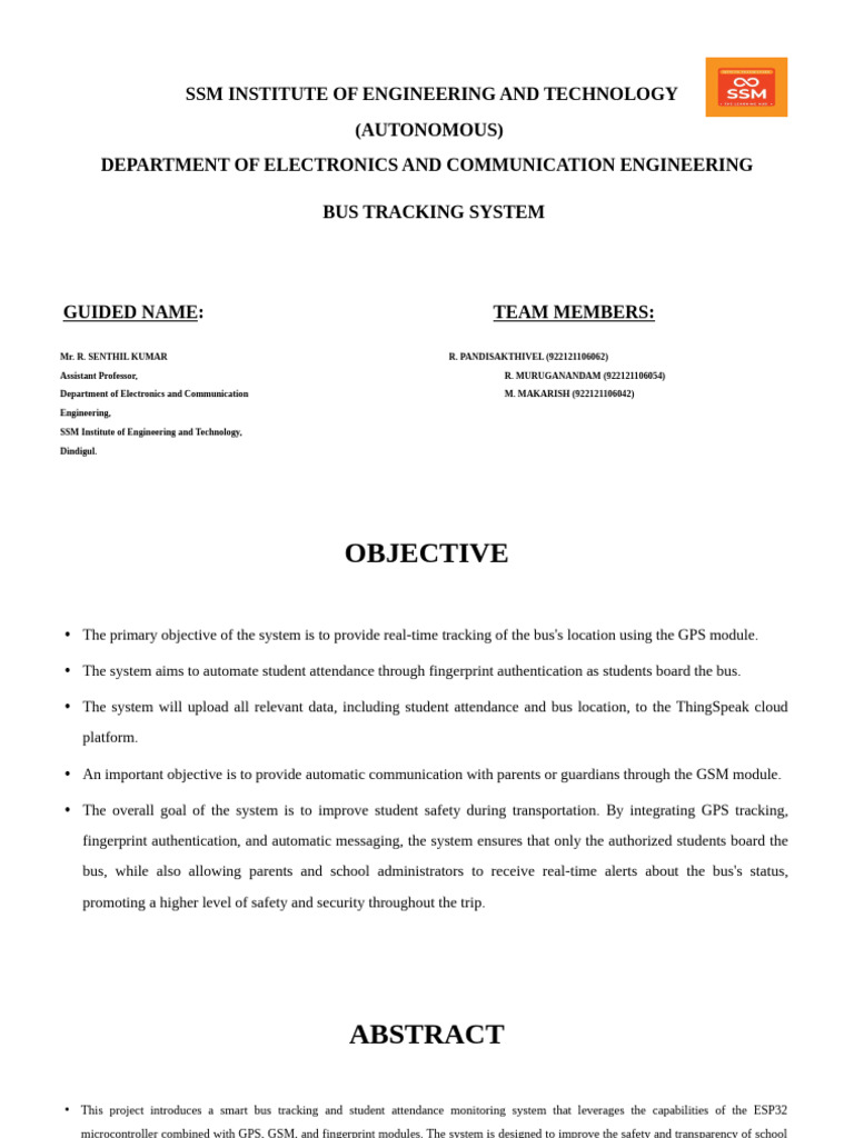 Smart School Bus Tracking System | PDF | Global Positioning System ...