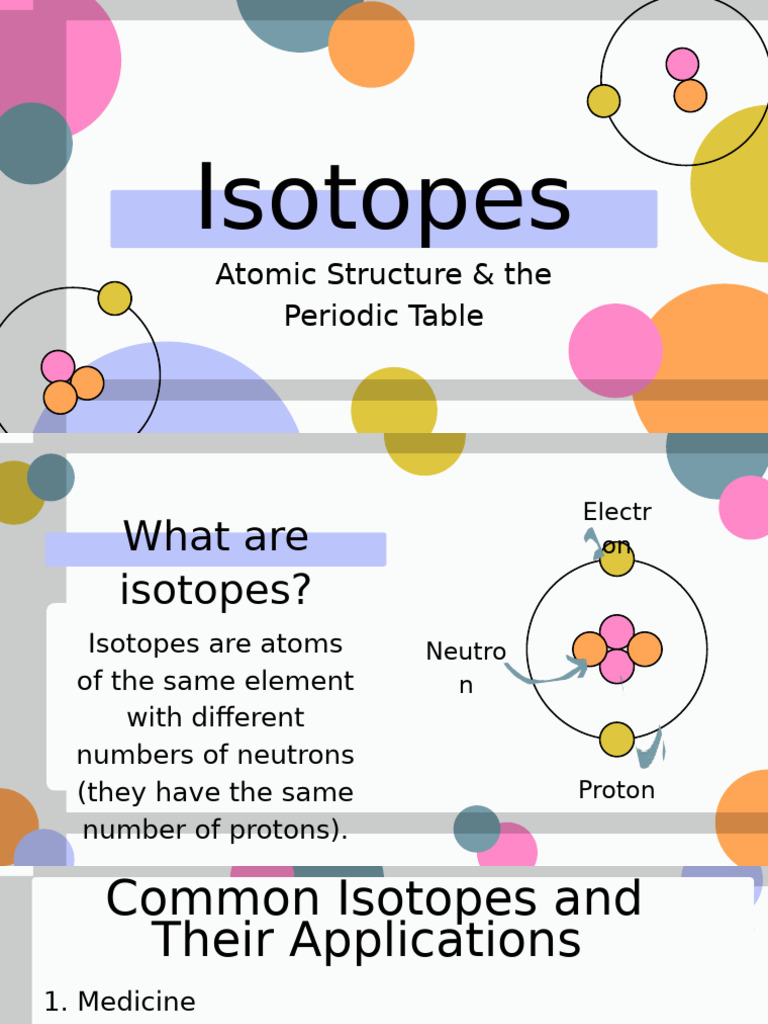 Isotopes: Applications and Calculations | PDF | Isotope | Atoms