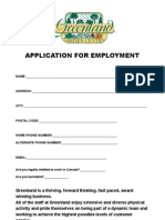 Application For Employment 2010
