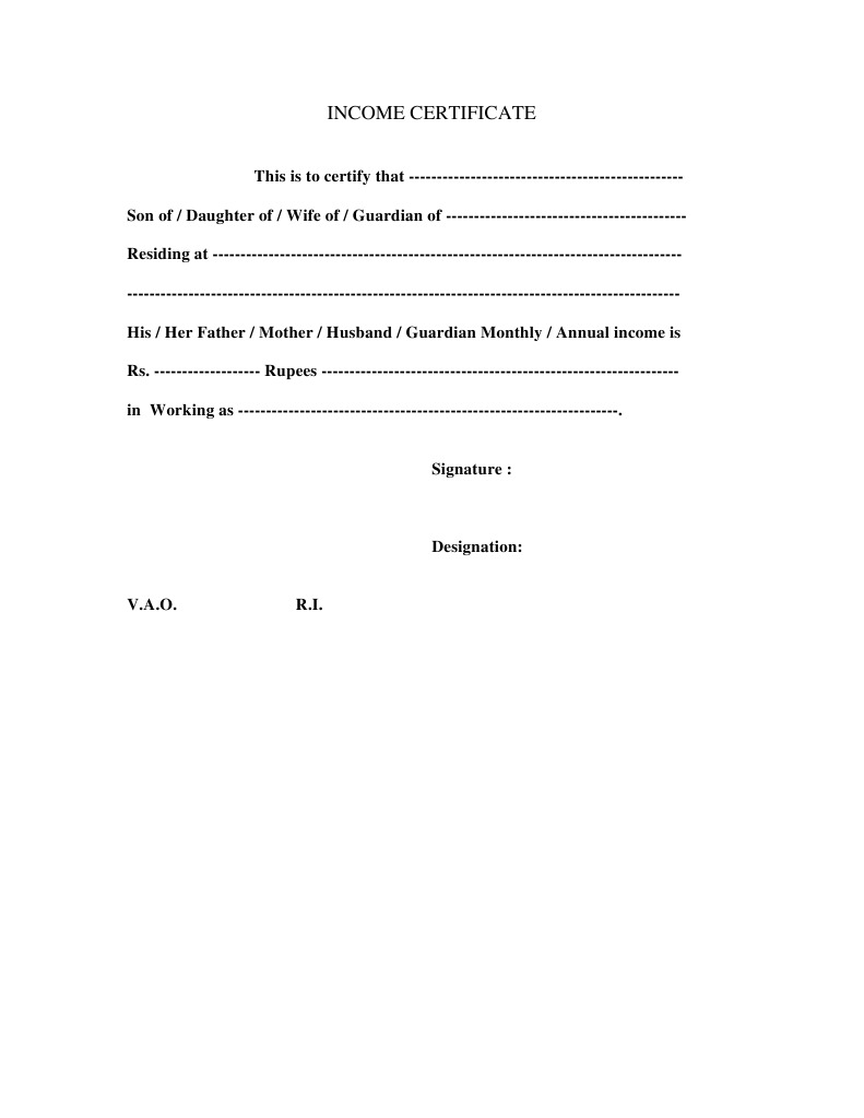Income Certificate Template | PDF | Technology & Engineering