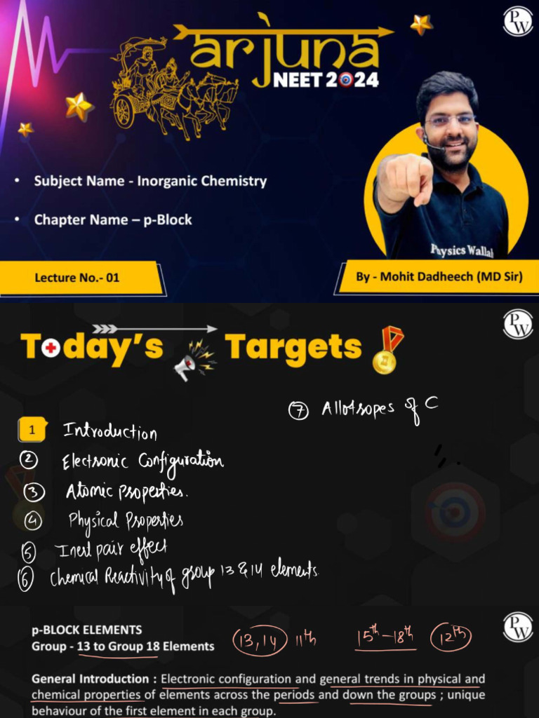 P Block 01 - Class Notes - Arjuna Neet 2024-Merged | PDF