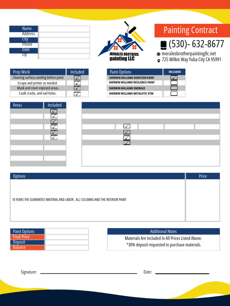 House Painting Invoice Summary | PDF