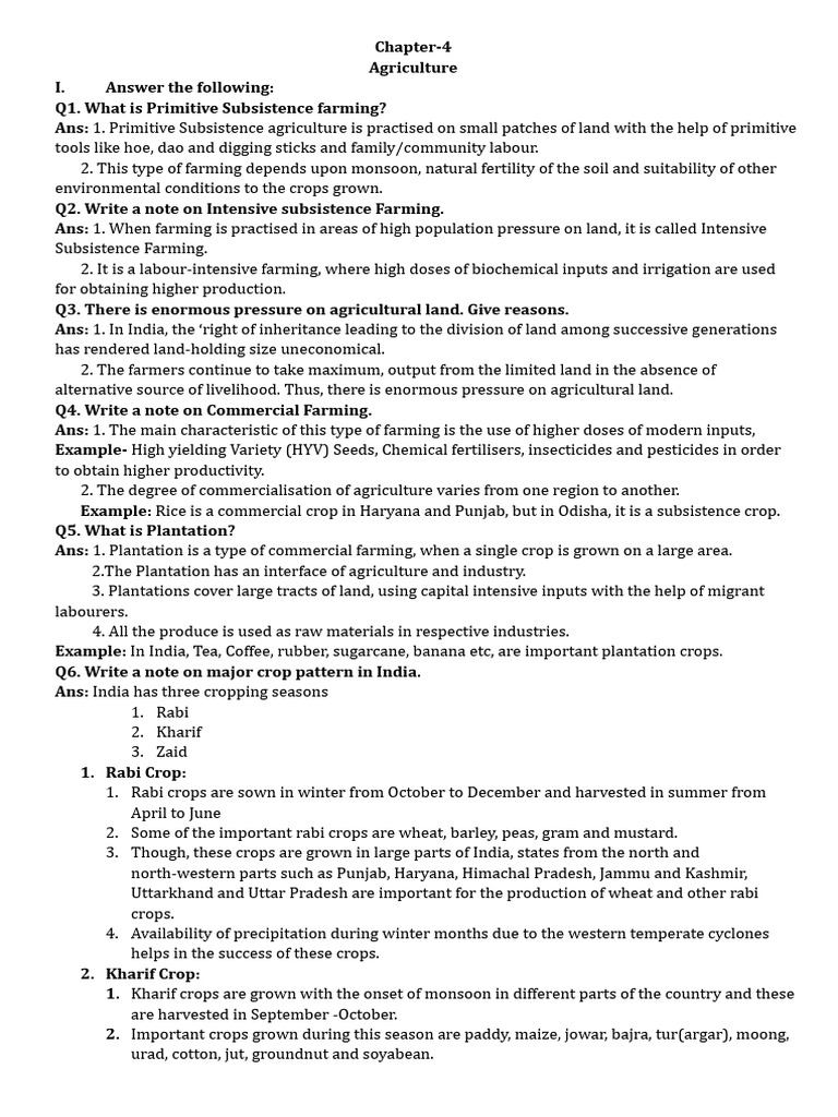 Overview of Indian Agricultural Practices | PDF | Agriculture ...