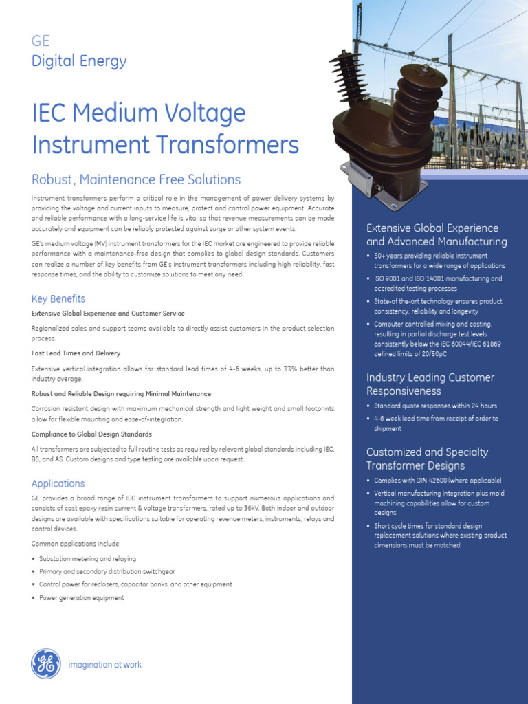 IEC Medium Voltage Instrument Transformers | PDF | Transformer ...