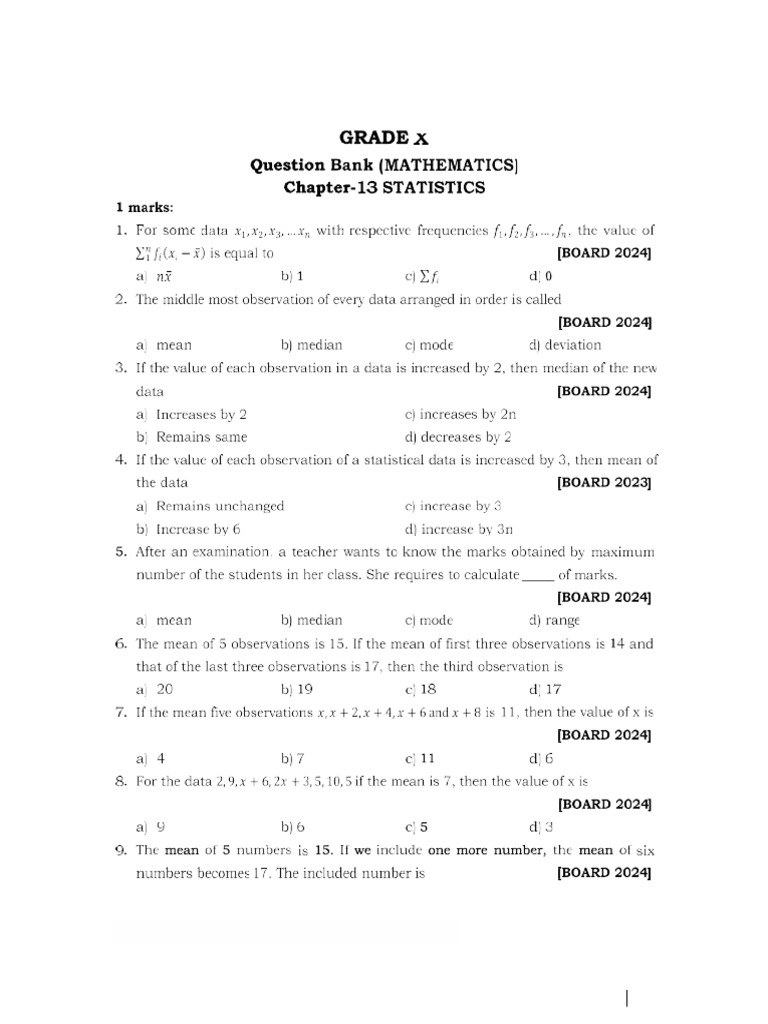 CH 13 Statistics | PDF