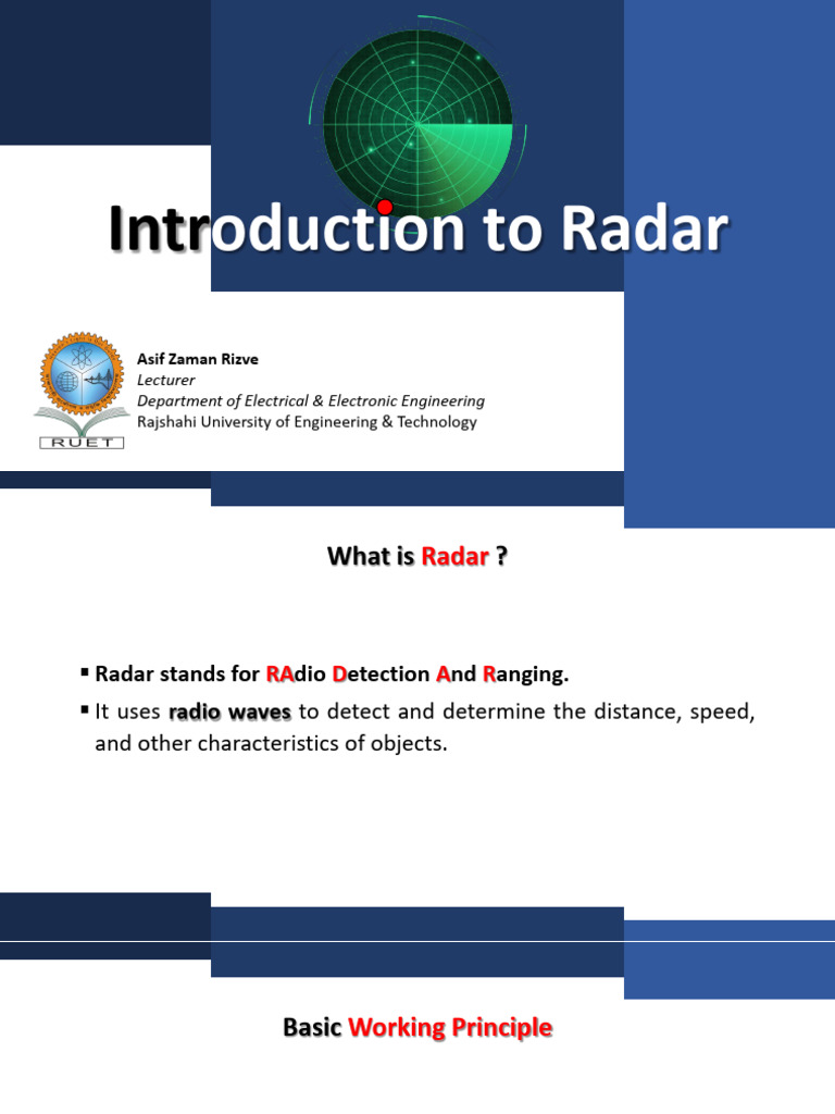 Introduction to Radar Technology | PDF | Radar | Antenna (Radio)