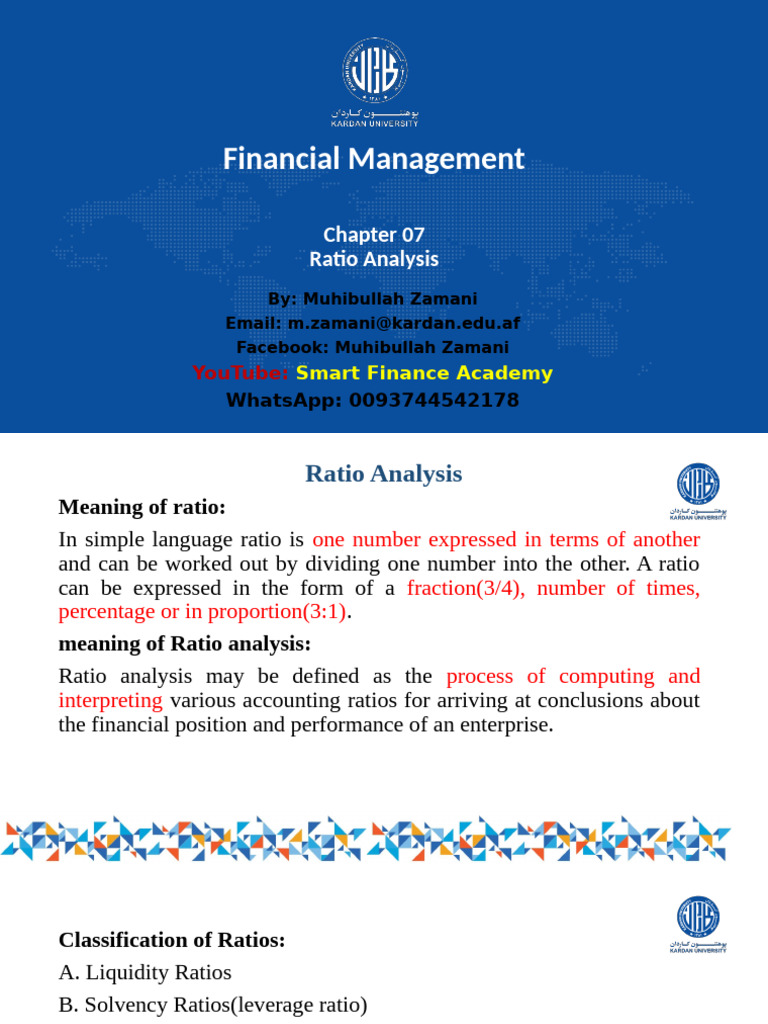 Ratio Analysis in Financial Management | PDF | Dividend | Equity (Finance)